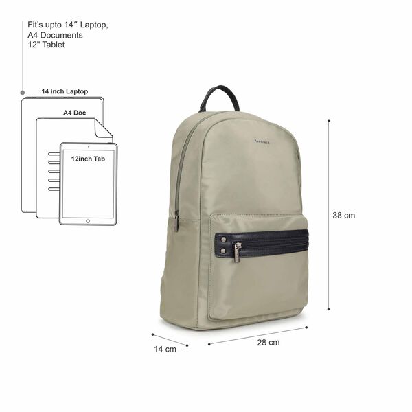 Olive edge nylon backpack - image number 8