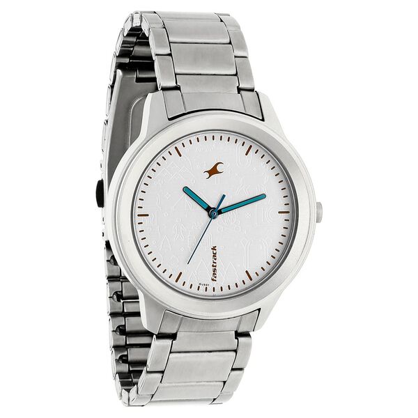Fastrack Road Trip Quartz Analog White Dial Stainless Steel Strap Watch for Girls - image number 1