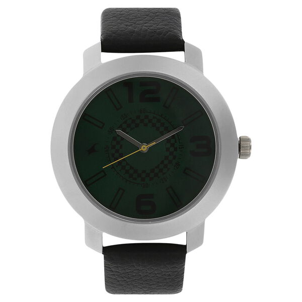 Fastrack Quartz Analog Green Dial Leather Strap Watch for Guys - image number 0