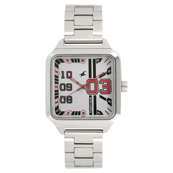 Fastrack Varsity Quartz Analog White Dial Stainless Steel Strap Watch for Guys - image number 0