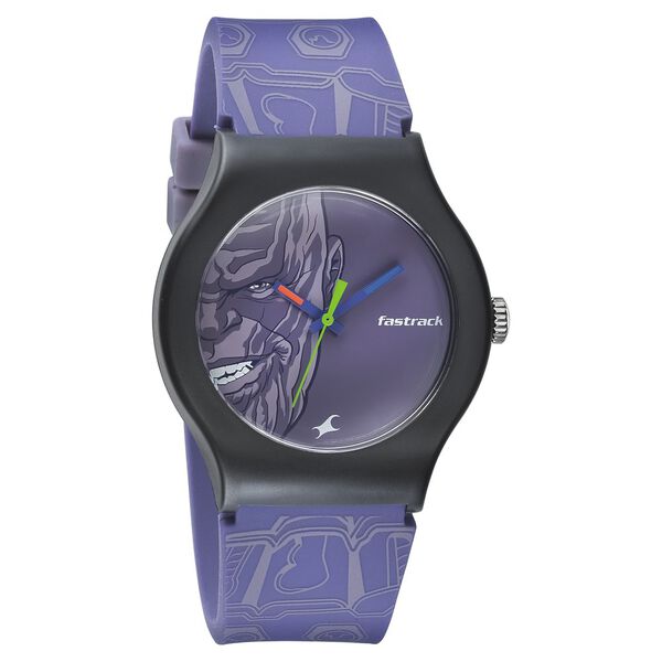 Fastrack Avengers End Game Quartz Analog Purple Dial Silicone Strap Unisex Watch - image number 0