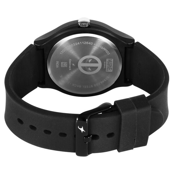 Fastrack Deadpool Wolverine Quartz Analog Black Dial With Black Silicone Strap Watch For Unisex - image number 4