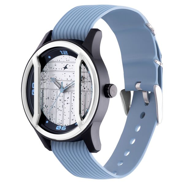 Fastrack Urban Bounce Quartz Analog Grey Dial Silicone Strap Watch for Guys - image number 3