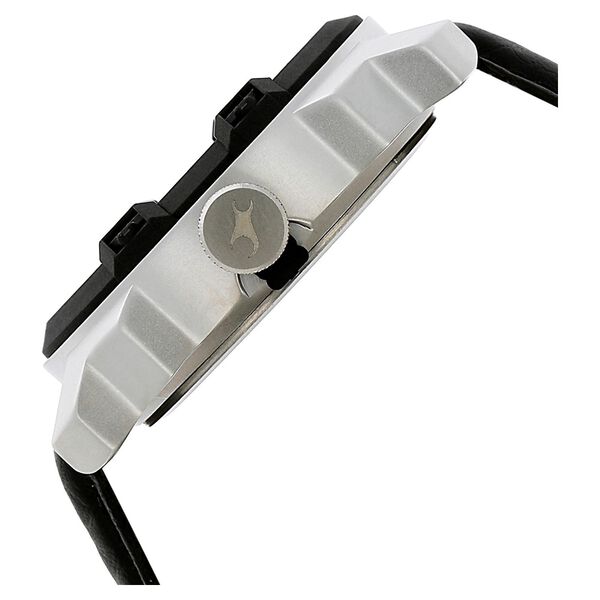 Fastrack Quartz Analog Silver Dial Leather Strap Watch for Guys - image number 2