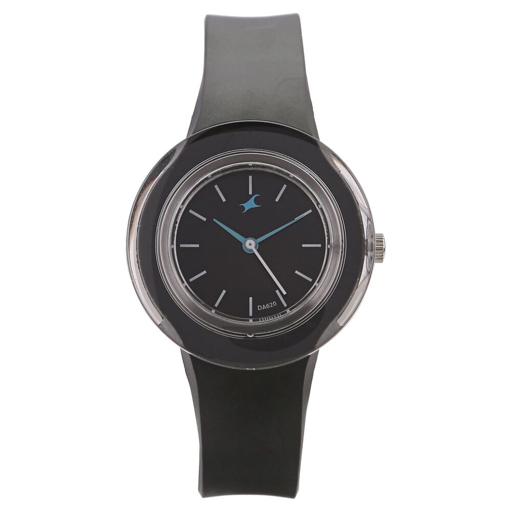 Buy Online Fastrack Quartz Analog Black Dial Plastic Strap Watch for Girls ne789pp01 Fastrack