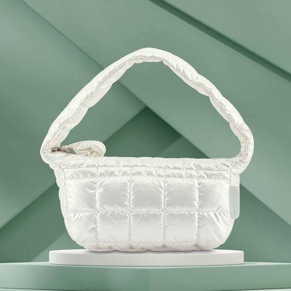 White Quilted Handheld - image number 0
