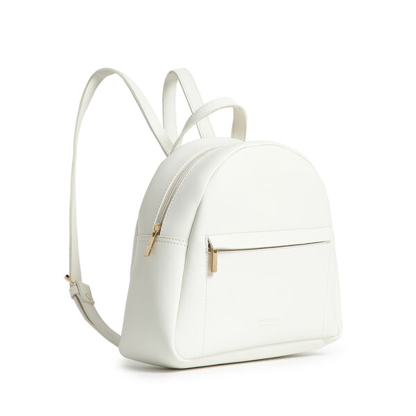 Fastrack Black College Backpack for Women | Trendy Minimalistic Backpack for Girls, Ladies, Women | College Bag for Everyday Wear made from High Quality Faux Leather (White) - image number 1