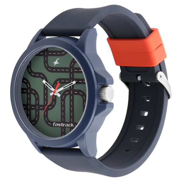 Fastrack Quartz Analog Green Dial Silicone Strap Watch for Unisex - image number 2
