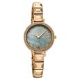 Vyb Enigma By Fastrack Quartz Analog Green Dial Rose Gold Metal Strap Watch For Girls - image number 2