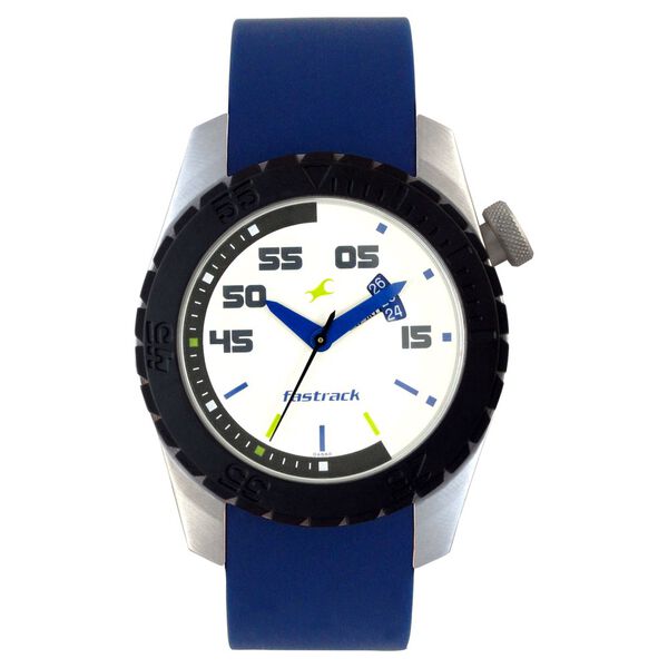 Fastrack Quartz Analog White Dial Plastic Strap Watch for Guys - image number 0