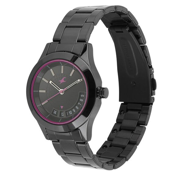 Fastrack All Nighters Quartz Analog Black Dial Metal Strap Watch for Girls - image number 1