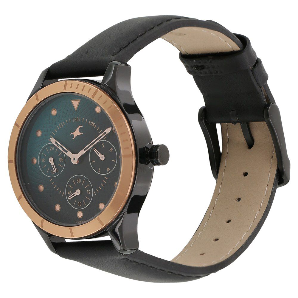 Fastrack All Nighters Quartz Multifunction Bicolour Dial Leather
