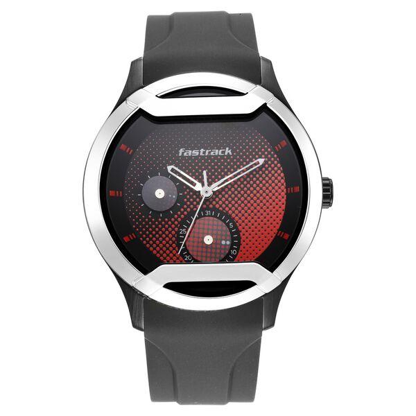 Fastrack Urban Bounce Quartz Analog Black Dial Silicone Strap Watch for Guys - image number 2