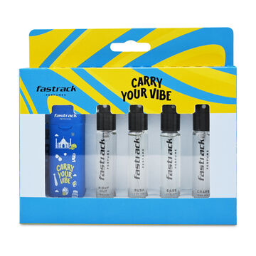 Fastrack Discovery Perfume for Men | Best for travel & for gift | 8 ml x 4 Premium Scents- Ease, Night Out,Crave & Rush | Fresh & Woody | 32 ml