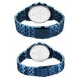 Fastrack Mixmatched Quartz Analog Black Dial Blue Stainless Steel Strap Watch for Couple - image number 4