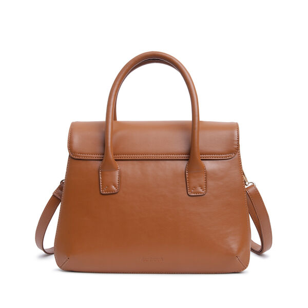 Fastrack Large Satchel Bag for Women | Structured, Stylish Bag With Spacious Compartments | Classic Work Bag Made of High Quality Faux Leather (Tan) - image number 0