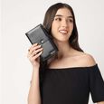 Cherry snapfold wallet