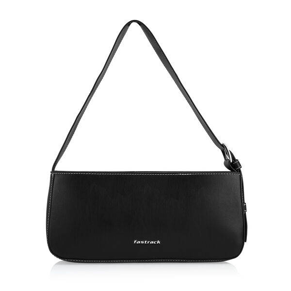 Fastrack Structured Shoulder Bag with Pockets in Black - image number 2