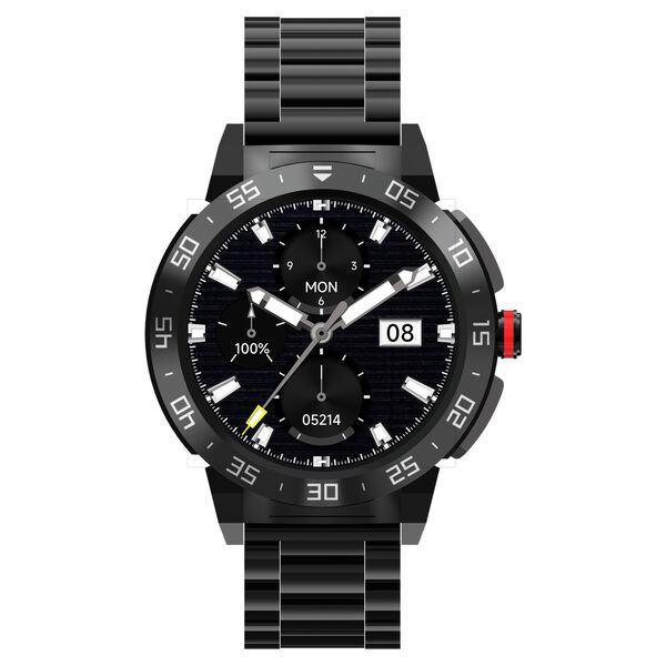 Fastrack Magnus FX3 Luxury Metal Smartwatch Premium Top Ring Design comes with High Definition 3.7 cm UltraVU Display With Black Strap - image number 1