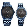 Fastrack Mixmatched Quartz Analog Black Dial Blue Stainless Steel Strap Watch for Couple - image number 1