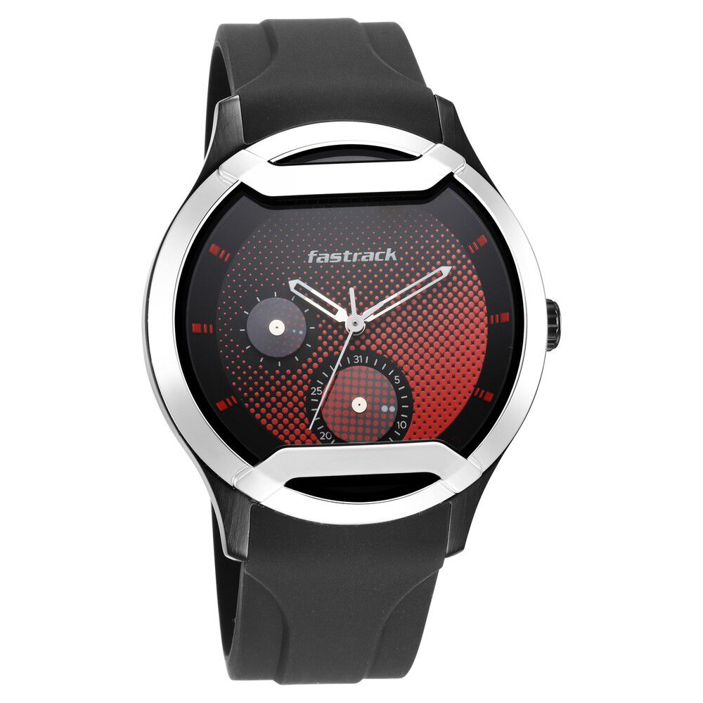 Fastrack watch best sale red and black