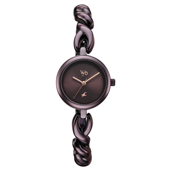Vyb Siren By Fastrack Quartz Analog Purple Dial Purple Stainless Steel Strap Watch For Girls - image number 1