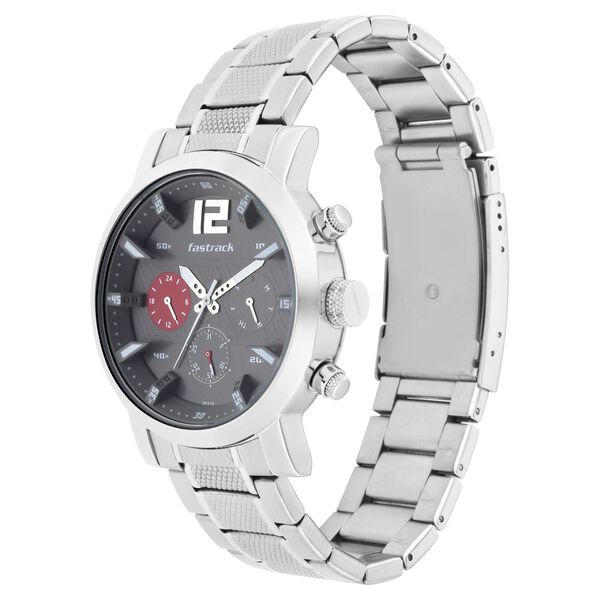 Fastrack Fastfit Quartz Multifunction Grey Dial Stainless Steel Strap Watch for Guys - image number 3