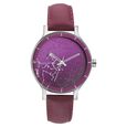Fastrack Space Rover Quartz Analog Maroon Dial Leather Strap Watch for Girls - image number 1