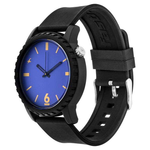 Fastrack Quartz Analog Blue Dial Silicone Strap Watch for Unisex - image number 2