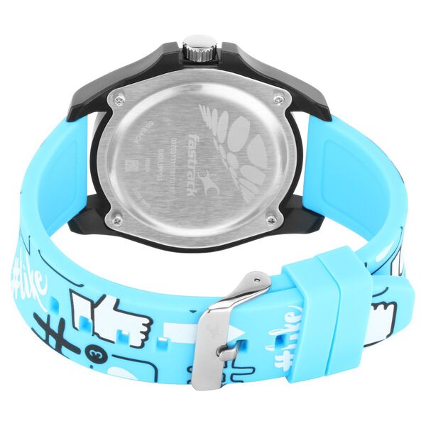 Fastrack Hashtag Quartz Analog White Dial Silicone Strap Unisex Watch - image number 4