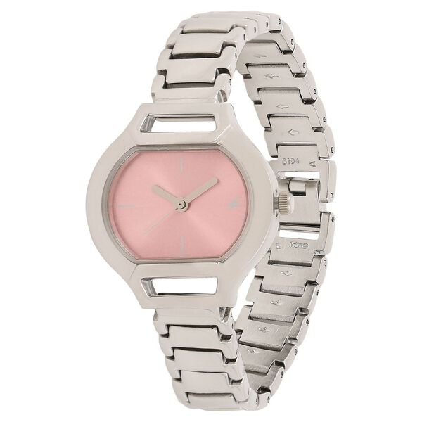 Fastrack Quartz Analog Pink Dial Metal Strap Watch for Girls - image number 1