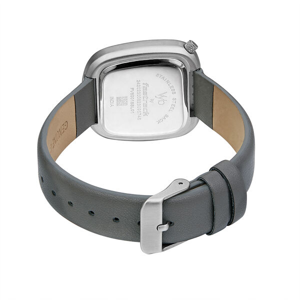 Fastrack Vyb Prodigy Quartz Analog Grey Dial Leather Strap Watch for Girls - image number 5