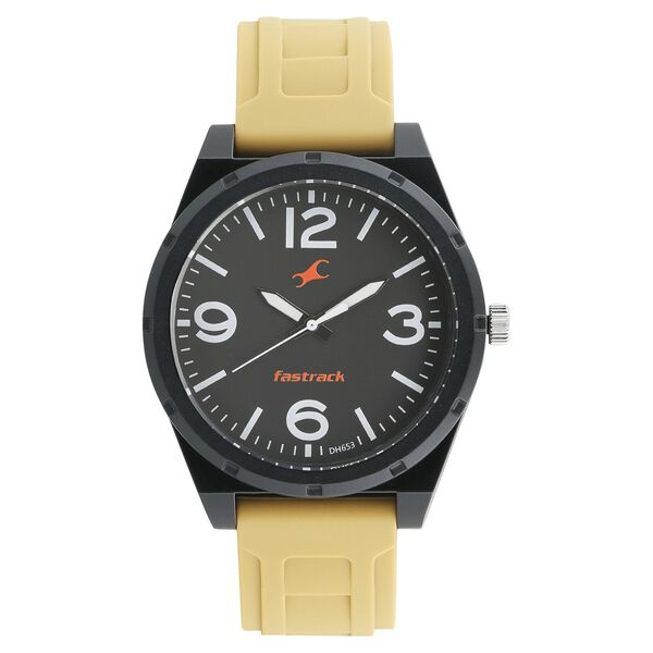 Fastrack Trendies Quartz Analog Black Dial Silicone Strap Watch for Guys - image number 0