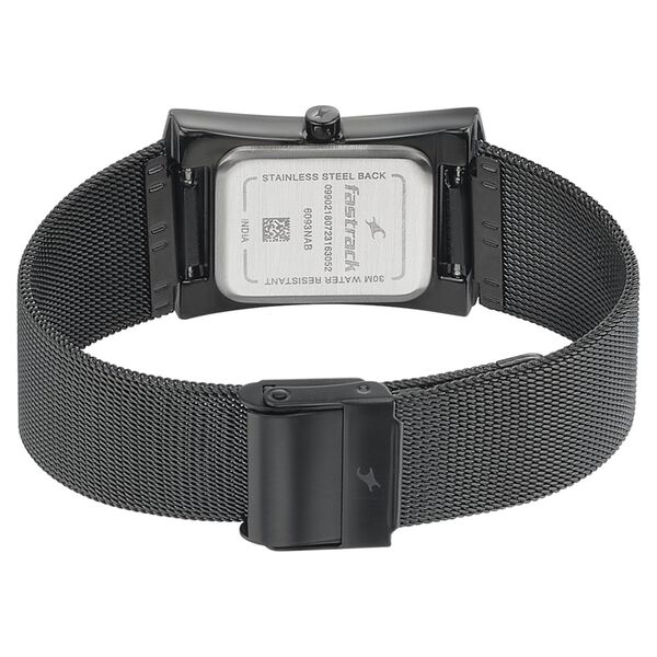 Fastrack Pulse Quartz Analog Black Dial Stainless Steel Strap Watch for Girls - image number 4