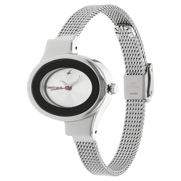 Fastrack Quartz Analog Silver Dial Stainless Steel Strap Watch for Girls - image number 1