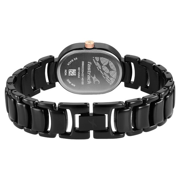 Fastrack Uptown Retreat Quartz Analog Black Dial Metal Strap Watch for Girls - image number 5