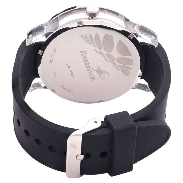 Fastrack Quartz Analog Grey Dial Plastic Strap Watch for Guys - image number 2