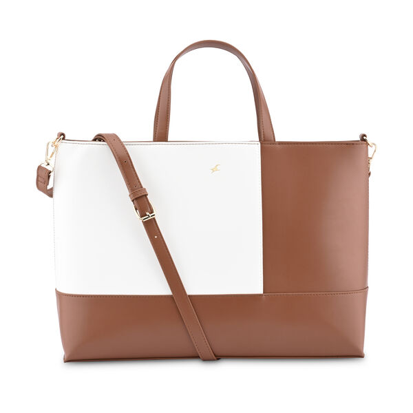 Fastrack ColourPop Laptop Tote in Tan - image number 1