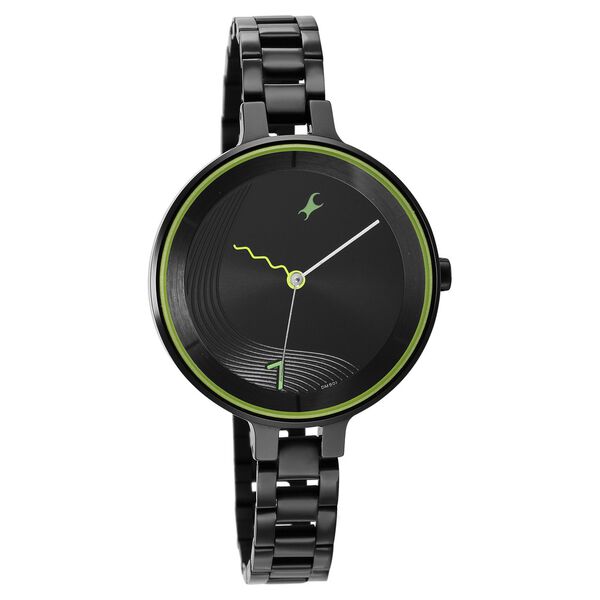 Fastrack Stunners Quartz Analog Black Dial Metal Strap Watch for Girls - image number 1