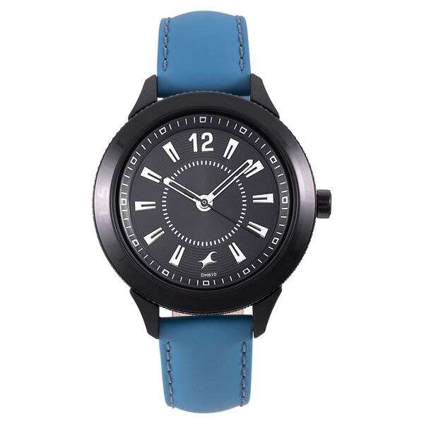 Fastrack Quartz Analog Black Dial Leather Strap Watch for Girls - image number 1