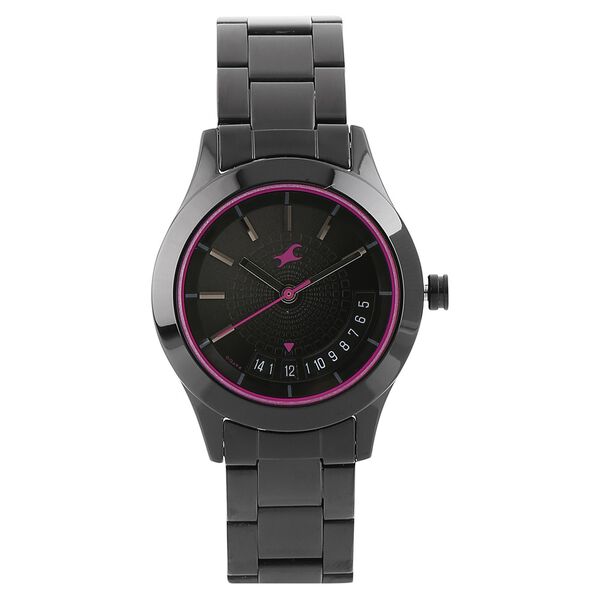 Fastrack All Nighters Quartz Analog Black Dial Metal Strap Watch for Girls - image number 0