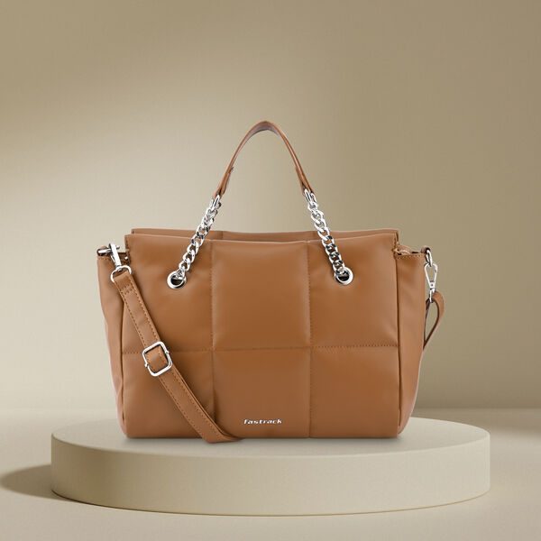 Fastrack Puff It Up Satchel in Tan - image number 0