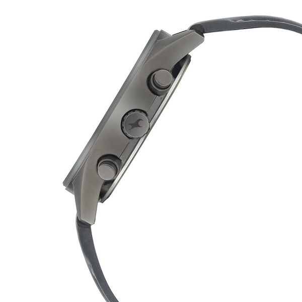 Fastrack Space Rover Quartz Multifunction Grey Dial Leather Strap Watch for Guys - image number 3