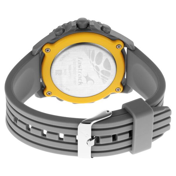 Fastrack Streetwear Quartz Analog Digital Grey Dial PU Strap Watch for Guys - image number 4