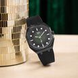 Vyb Rebel By Fastrack Quartz Analog Black Dial Grey Silicone Strap Watch For Guys