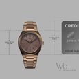 Vyb Challenger By Fastrack Quartz Analog Brown Dial Brown Stainless Steel Strap Watch For Guys - image number 3