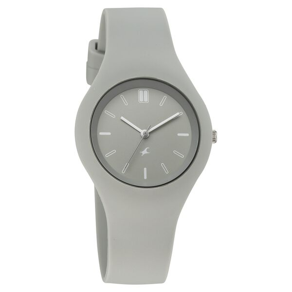 Fastrack Tweens Quartz Analog Grey Dial Grey Silicone Strap Watch - image number 1