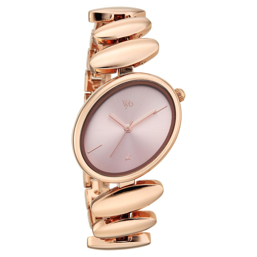Buy Online Vyb Successor By Fastrack Quartz Analog Pink Dial Rose