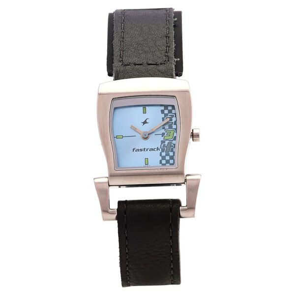 Fastrack Quartz Analog Blue Dial Leather Strap Watch for Girls - image number 0