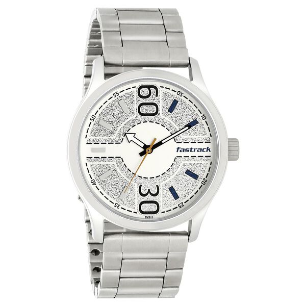 Fastrack Road Trip Quartz Analog White Dial Stainless Steel Strap Watch for Guys - image number 1